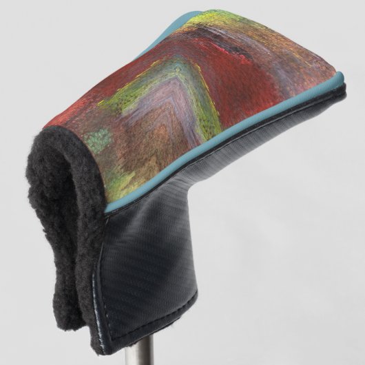 Rainbow Textural Abstrakt Golf Headcover (3/4 Vorderseite)