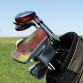 Rainbow Textural Abstrakt Golf Headcover (In Situ)