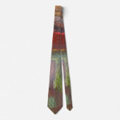 Rainbow Textural Abstrakt Krawatte (Vorderseite)