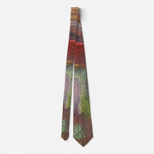 Rainbow Textural Abstrakt Krawatte (Rückseite)