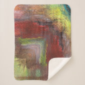 Rainbow Textural Abstrakt Sherpadecke (Vorderseite)