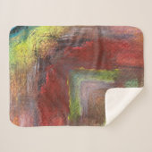 Rainbow Textural Abstrakt Sherpadecke (Vorderseite (Horizontal))