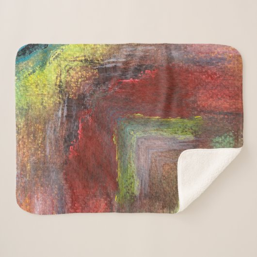 Rainbow Textural Abstrakt Sherpadecke (Vorderseite (Horizontal))