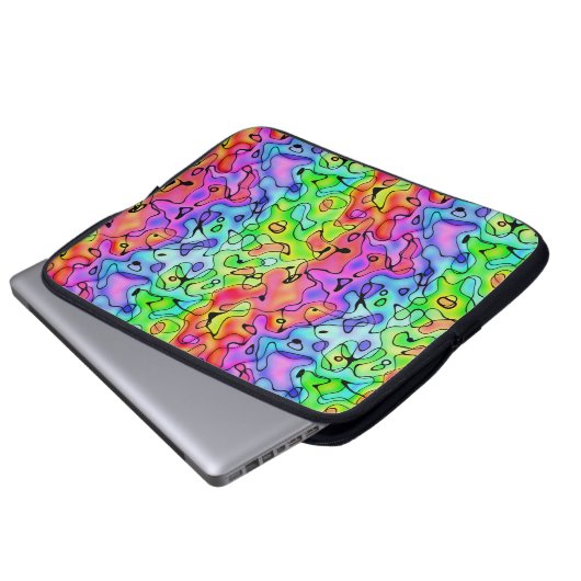 Rainbow Texture Laptopschutzhülle (Vorne Knopf)