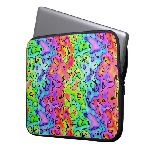 Rainbow Texture Laptopschutzhülle (Vorderseite Links)