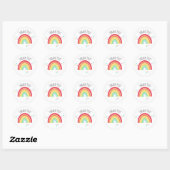 Rainbow Thankyou Sticker (Blatt)
