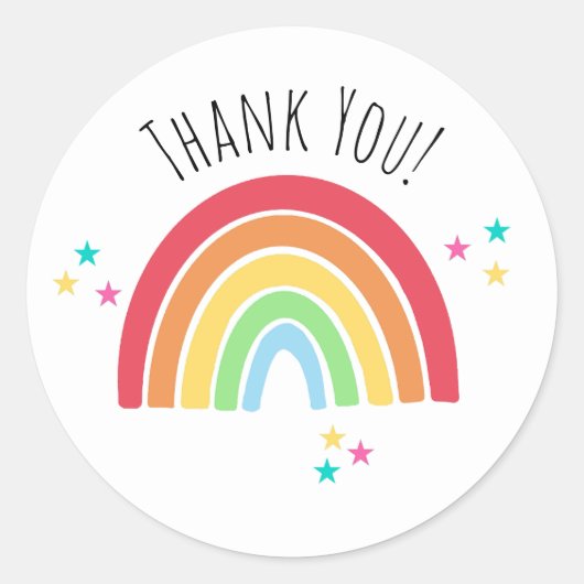 Rainbow Thankyou Sticker (Vorderseite)