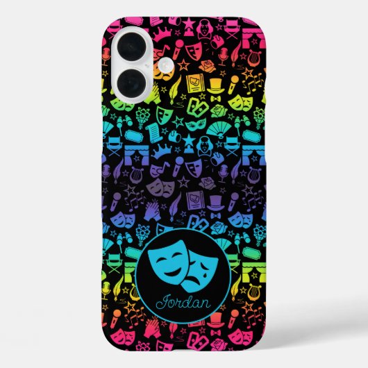 Rainbow Theater Lover iPhone 16 Plus Fall Case-Mate iPhone Hülle (Rückseite)