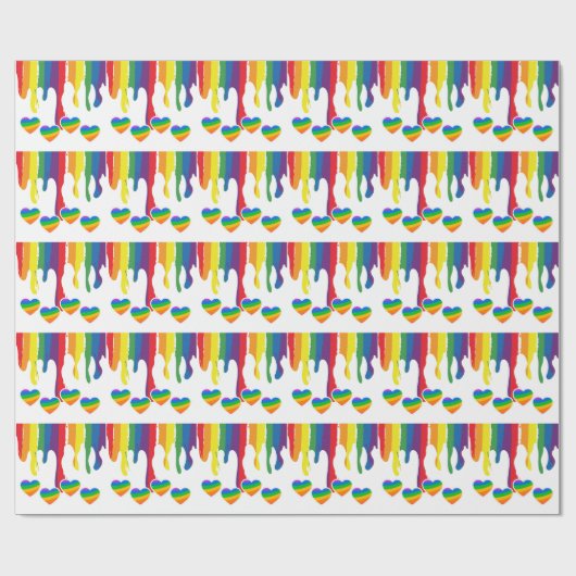Rainbow-Thema Pride Month Pride LGBTQIA Geschenkpapier (Flach)