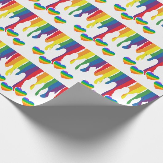Rainbow-Thema Pride Month Pride LGBTQIA Geschenkpapier (Ecke)
