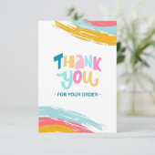 Rainbow Theme Dankeschön Karte (Stehend Vorderseite)