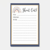 Rainbow Theme Happy Teacher Mail Post Notizen (Vorderseite)