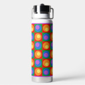 Rainbow Theme Square Geometric Design Hot Cold Trinkflasche (Hinten)