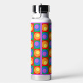 Rainbow Theme Square Geometric Design Hot Cold Trinkflasche (rechts)