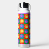 Rainbow Theme Square Geometric Design Hot Cold Trinkflasche (Vorderseite)
