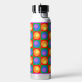 Rainbow Theme Square Geometric Design Hot Cold Trinkflasche (Links)