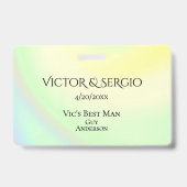 Rainbow Theme Wedding Party ID Doppelseitig Ausweis (Back)