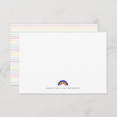 Rainbow Themed LGBTQ | Flache Mitteilungskarte (Vorne/Hinten)