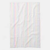 Rainbow Thin Stripes Weißes Muster Geschirrtuch (Vertikal)