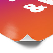 Rainbow Think Liebe and Kindness Poster (Ecke)