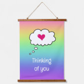 Rainbow Thinking Your Wall Tapestry Wandteppich Mit Holzrahmen (Vorderseite)