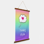 Rainbow Thinking Your Wall Tapestry Wandteppich Mit Holzrahmen (Gewinkelt)