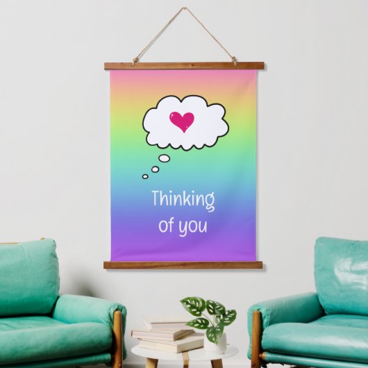 Rainbow Thinking Your Wall Tapestry Wandteppich Mit Holzrahmen (Wohnzimmer)