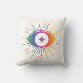Rainbow Third Eye Square Kissen