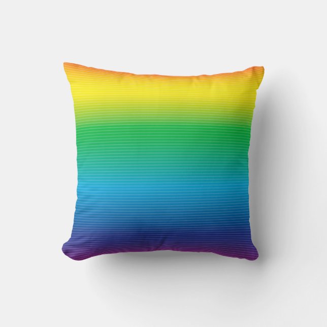 Rainbow Throw Kissen (Vorderseite)