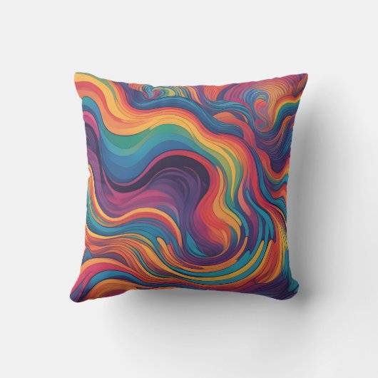 Rainbow Throw Kissen (Rückseite)