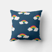 Rainbow Throw Kissen (Rückseite)