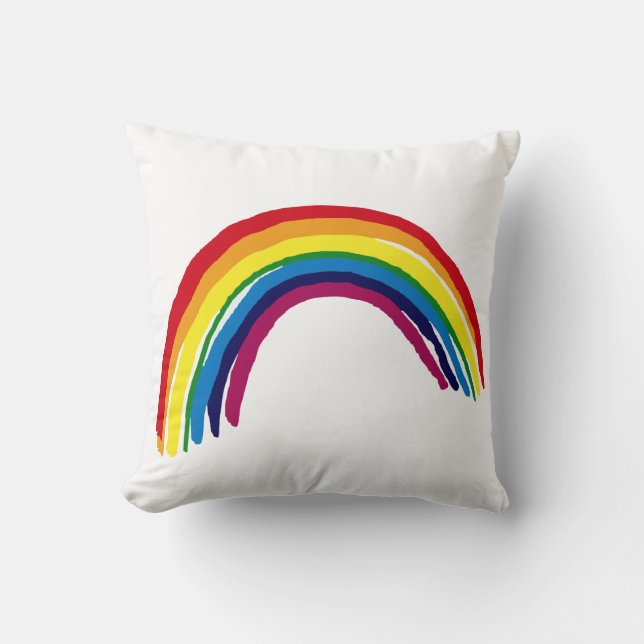 RAINBOW THROW PILLOW KISSEN (Vorderseite)