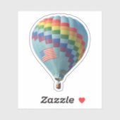 Rainbow Thru Heaven Hot Air Ballon Aufkleber (Blatt)