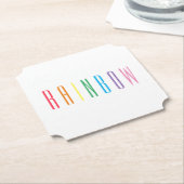 RAINBOW Ticket Form Paper Untersetzer (angewinkelt)