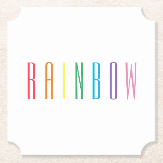 RAINBOW Ticket Form Paper Untersetzer (Vorderseite)