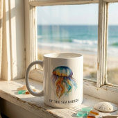 Rainbow Tides Jellyfish: Wasserfarben Kunst Kaffeetasse