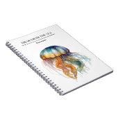 Rainbow Tides Jellyfish: Wasserfarben Kunst Notizblock (Rechte Seite)