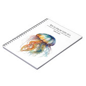 Rainbow Tides Jellyfish: Wasserfarben Kunst Notizblock (Linke Seite)