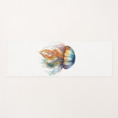 Rainbow Tides Jellyfish: Wasserfarben Kunst Yogamatte (Vorderseite (Horizontal))