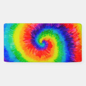 Rainbow Tie-Dye Alcohol Ink Banner (Horizontal)