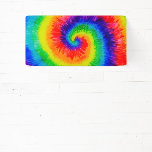 Rainbow Tie-Dye Alcohol Ink Banner (InSitu)