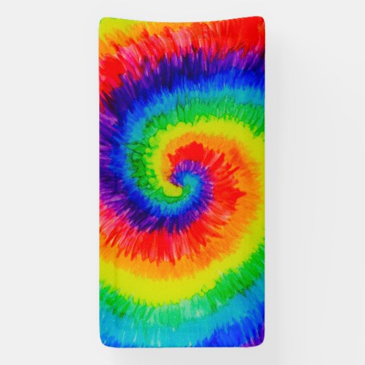 Rainbow Tie-Dye Alcohol Ink Banner (Vertikal)