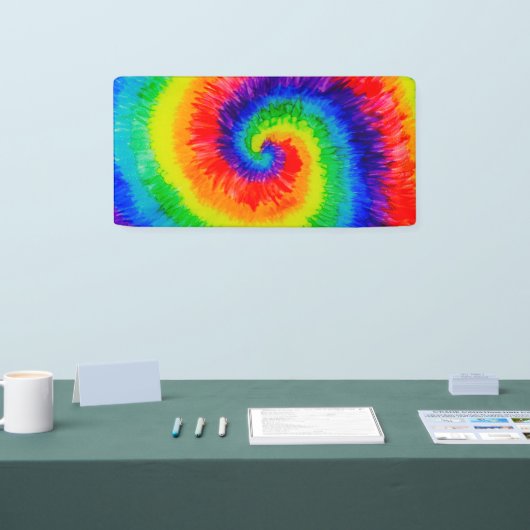 Rainbow Tie-Dye Alcohol Ink Banner (Messe)