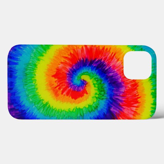 Rainbow Tie-Dye Alcohol Ink Case-Mate iPhone Hülle (Rückseite (Horizontal))