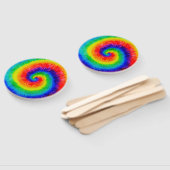 Rainbow Tie-Dye Alcohol Ink Fächer (Non-assembled)