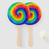 Rainbow Tie-Dye Alcohol Ink Fächer (Vorne und Hinten)