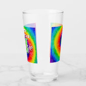 Rainbow Tie-Dye Alcohol Ink Glas (Links)