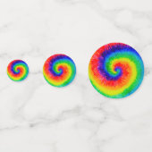 Rainbow Tie-Dye Alcohol Ink Konfetti (Rückseiten)