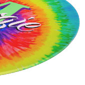 Rainbow Tie-Dye Alcohol Ink Schneidebrett (Ecke)