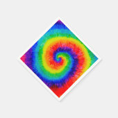 Rainbow Tie-Dye Alcohol Ink Serviette (Ecke)